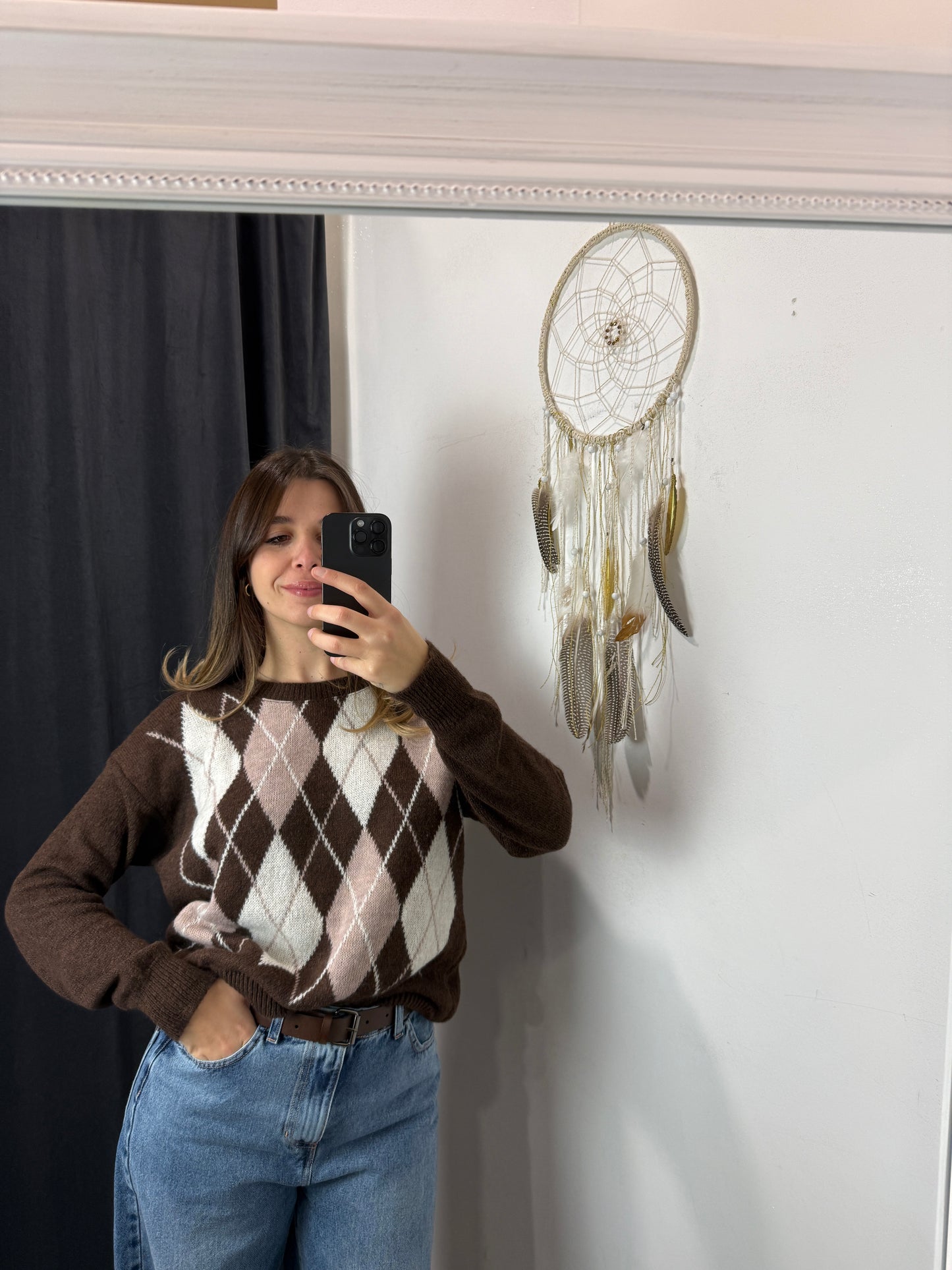 Pull rombi le streghe Brown