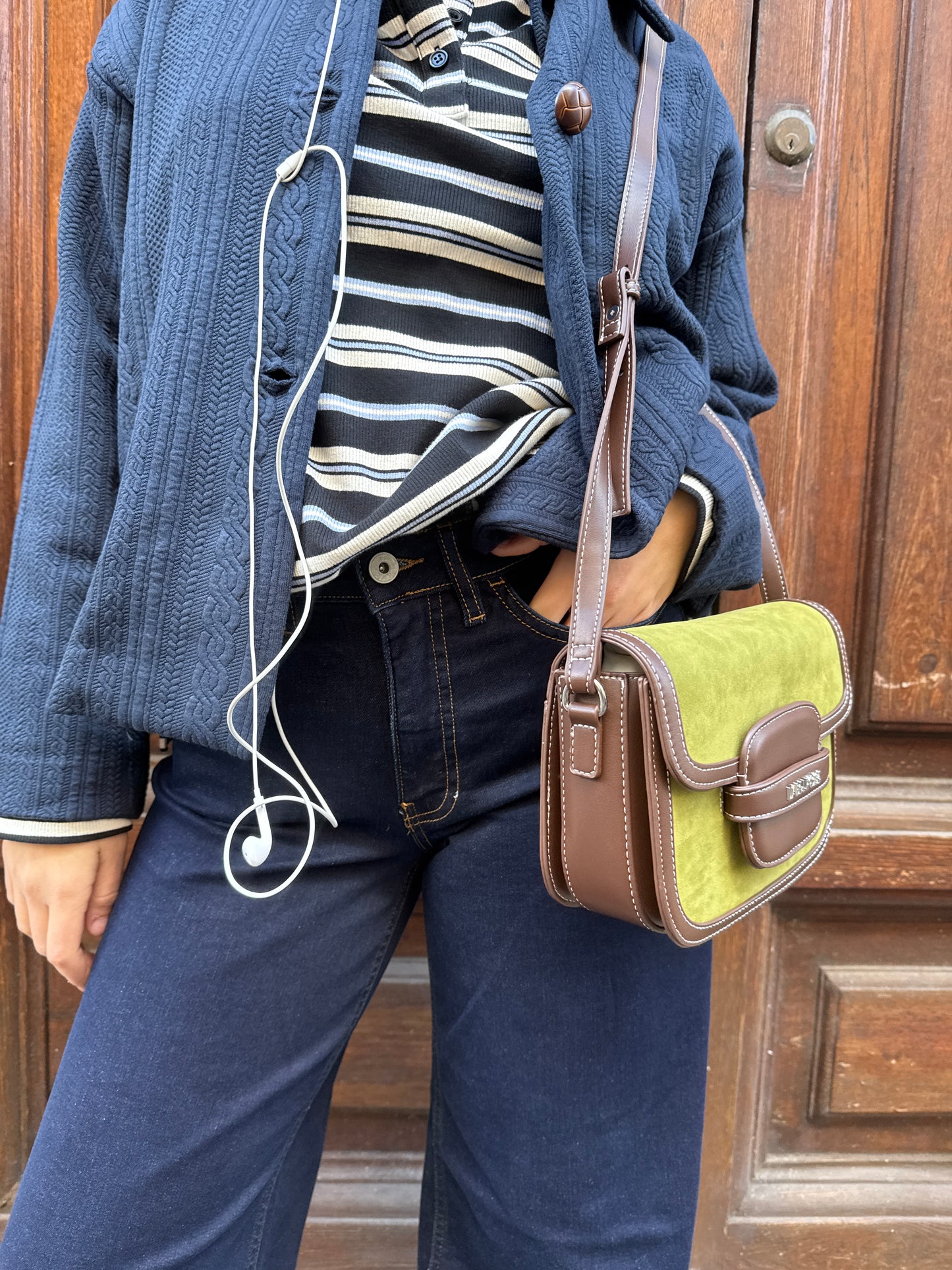 Borsa Addison Verde Label Rose