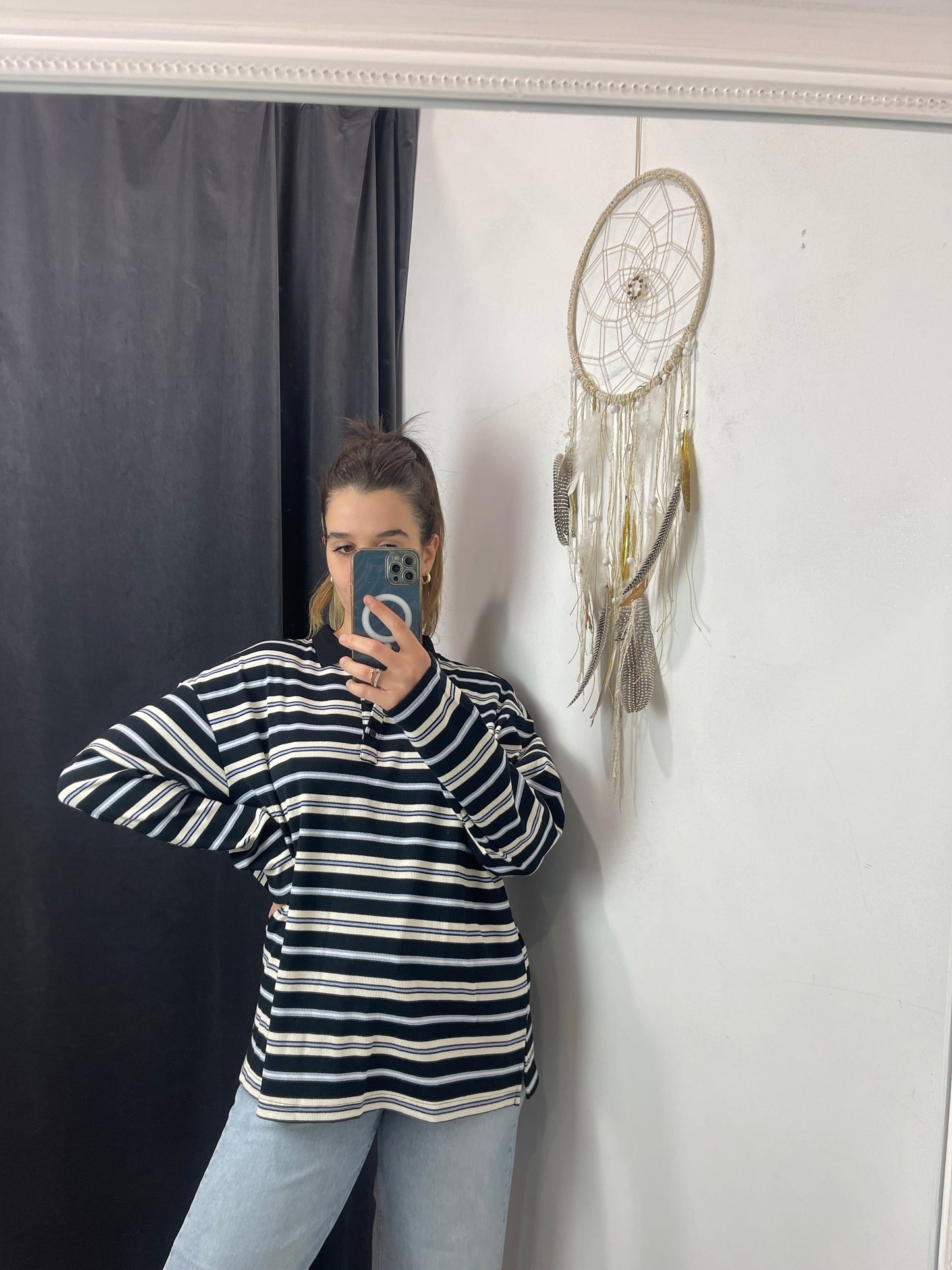 Maglia polo righine cotone ICHI