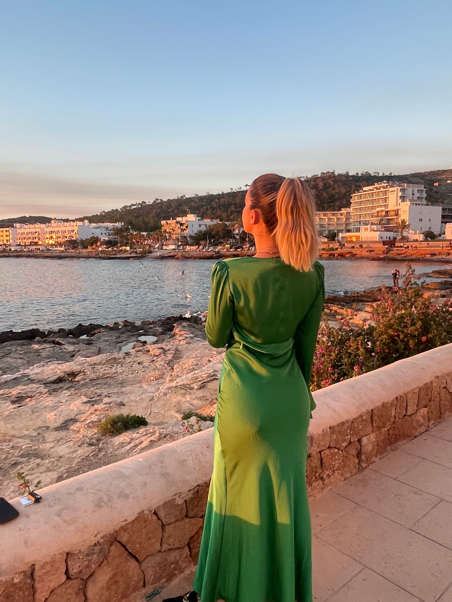 Abito midi chemisier effetto raso – SILENCE LIMITED