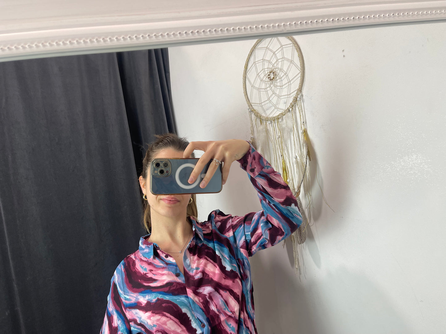 Camicia fantasia rosa / Sky ICHI