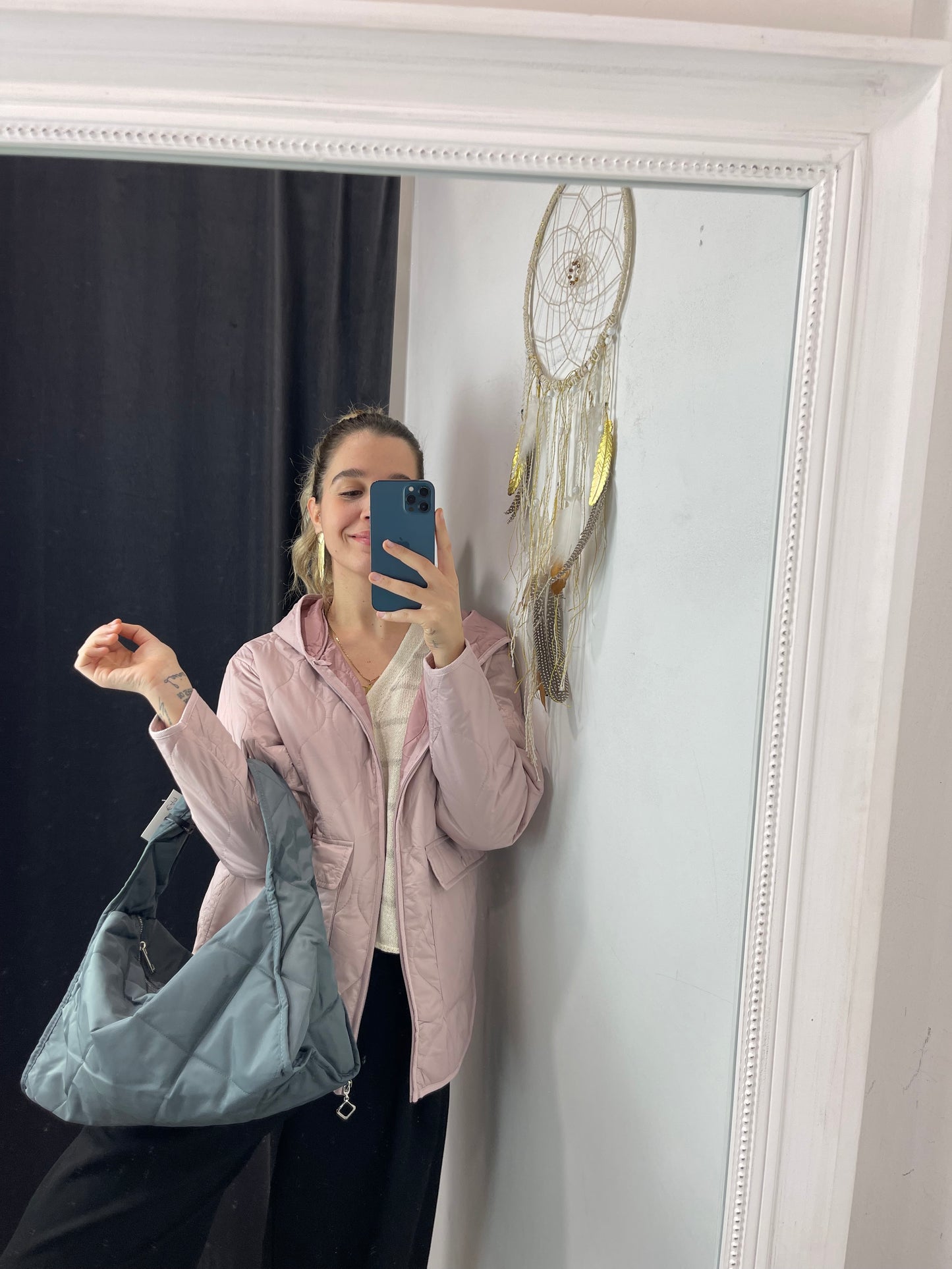 Borsa piumino grey