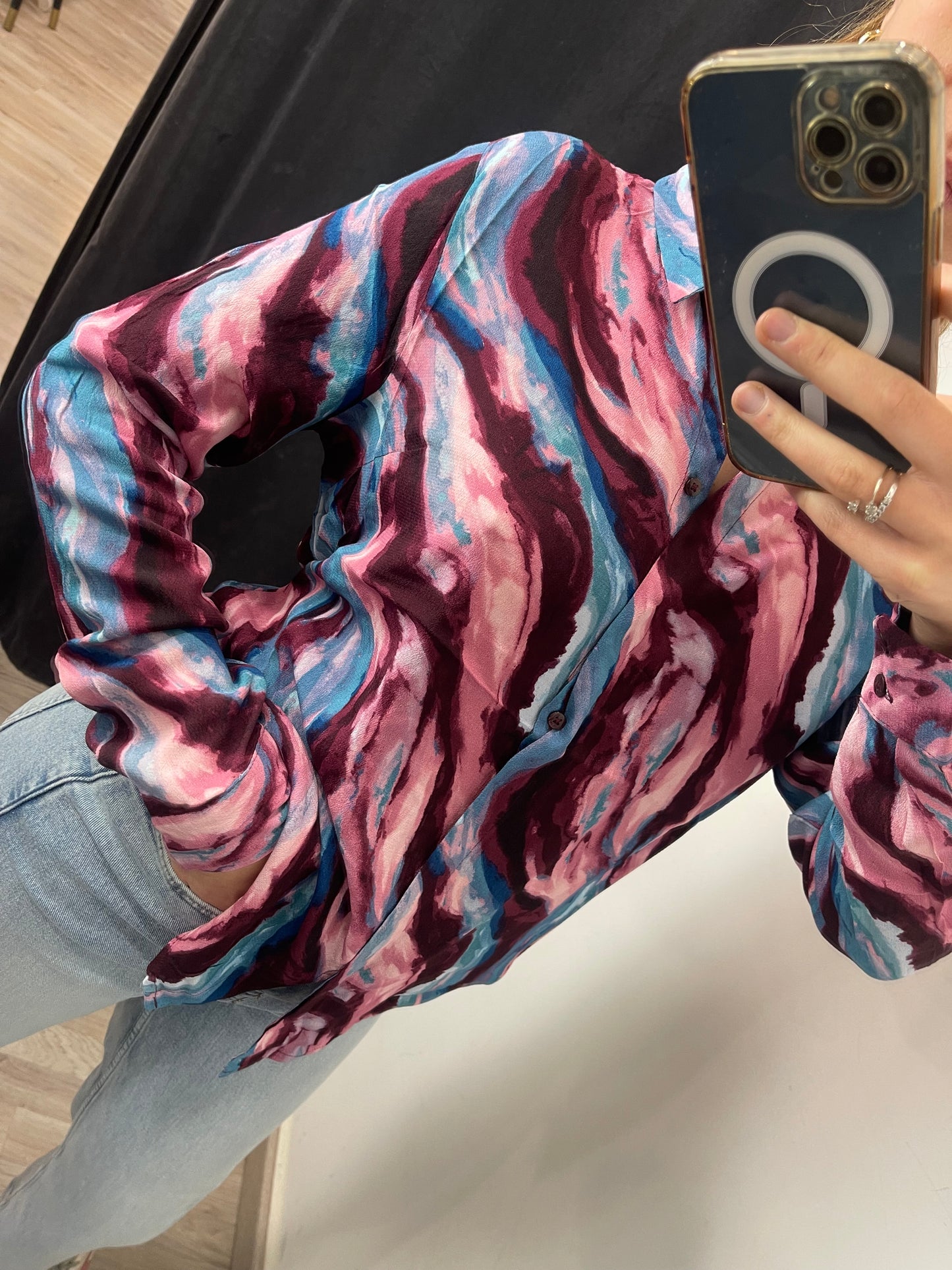 Camicia fantasia rosa / Sky ICHI