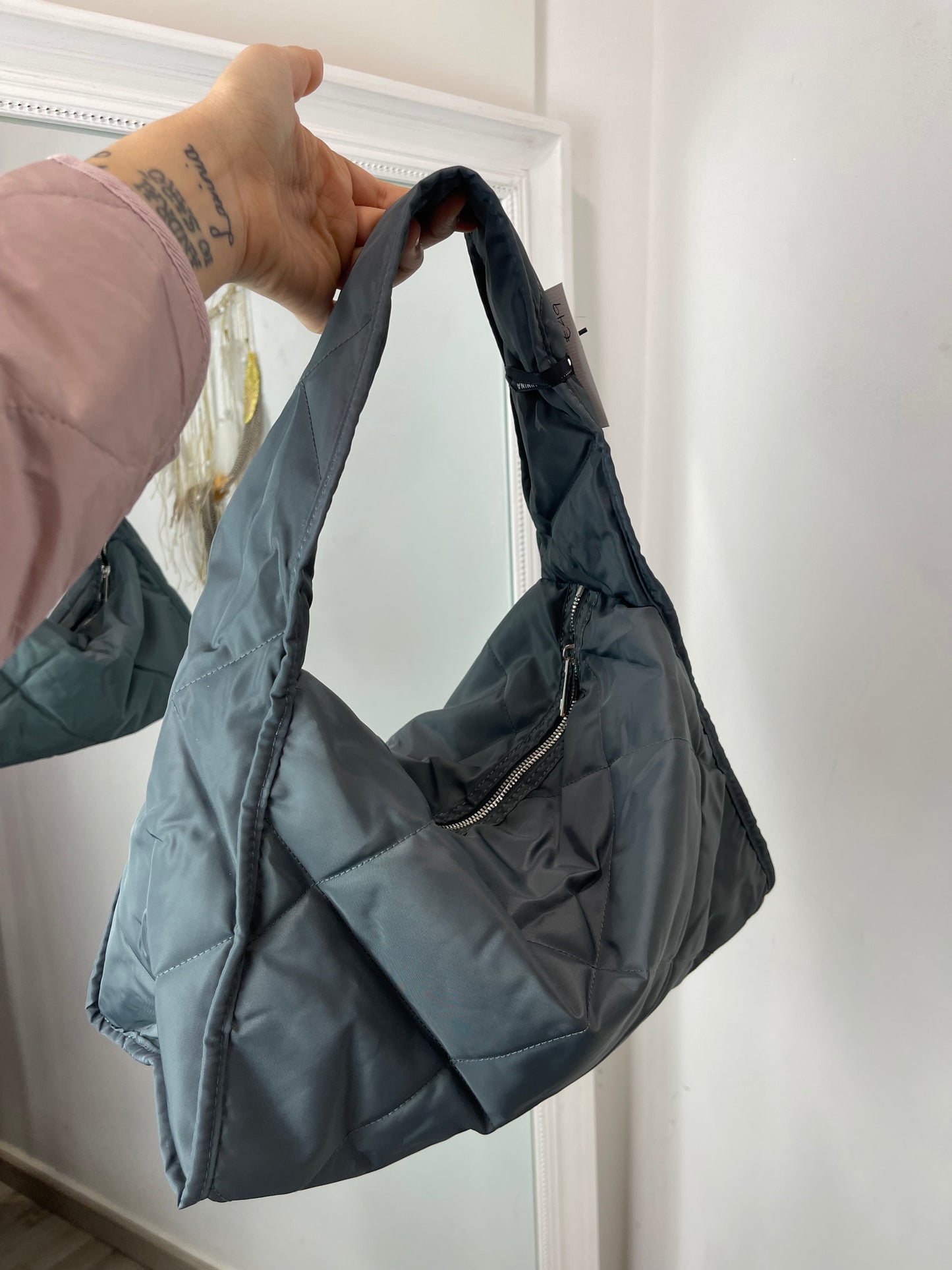Borsa piumino grey