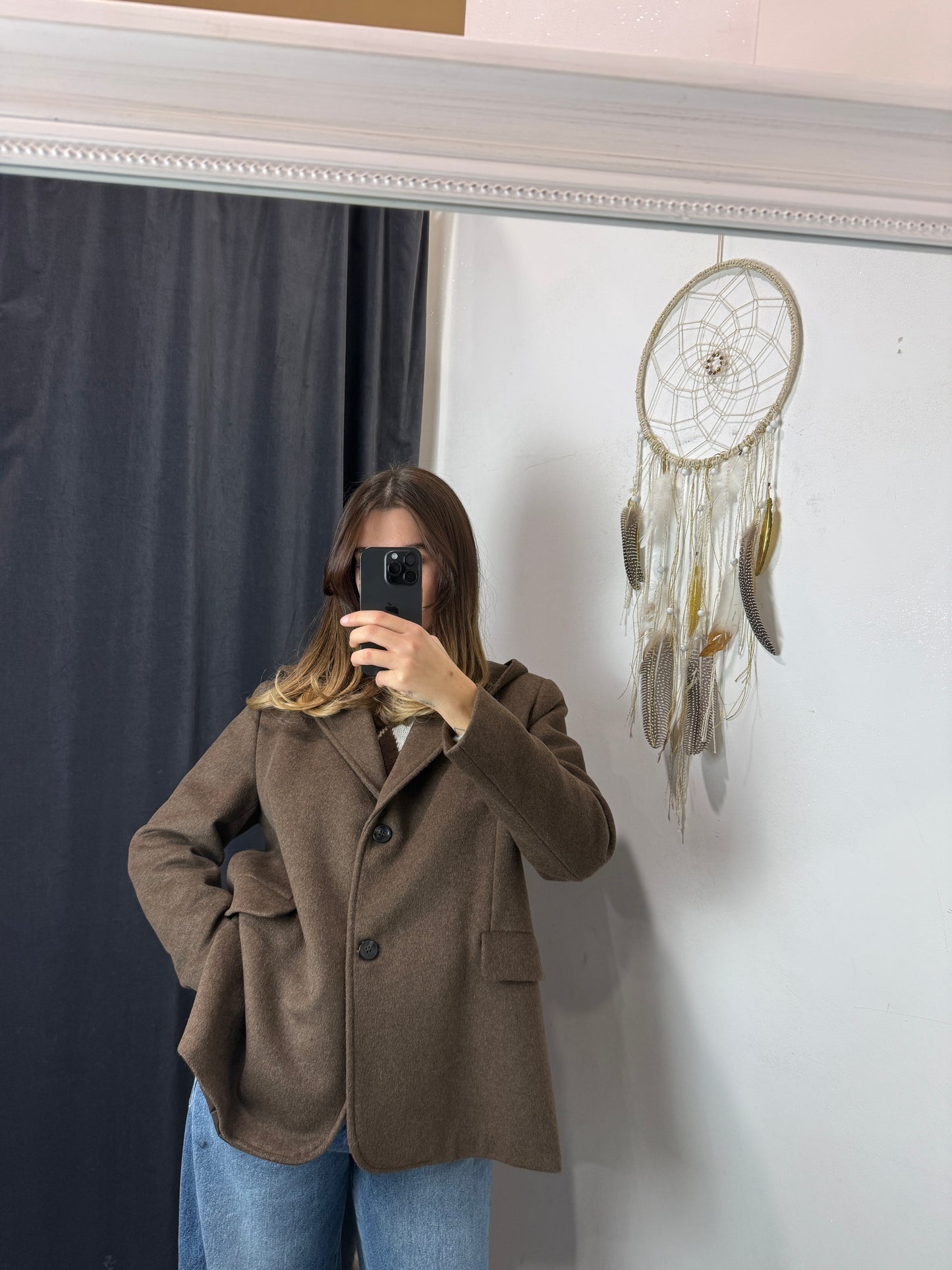 Cappotto Zimo marrone di lana