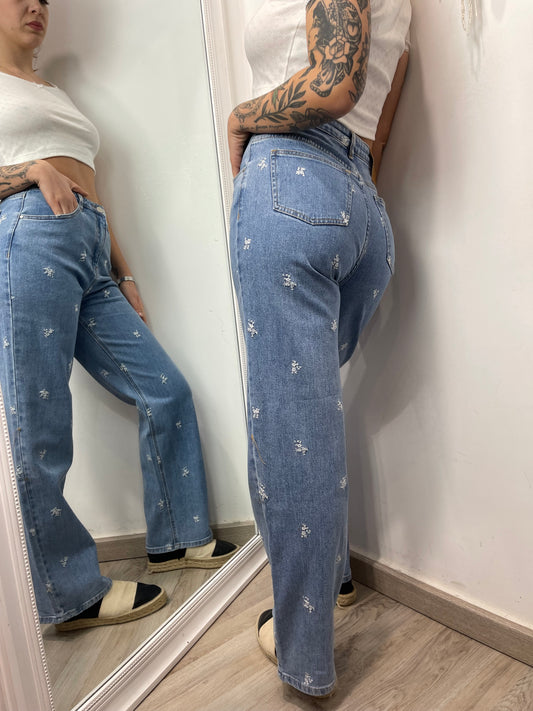 Jeans fiorellini LUMINA