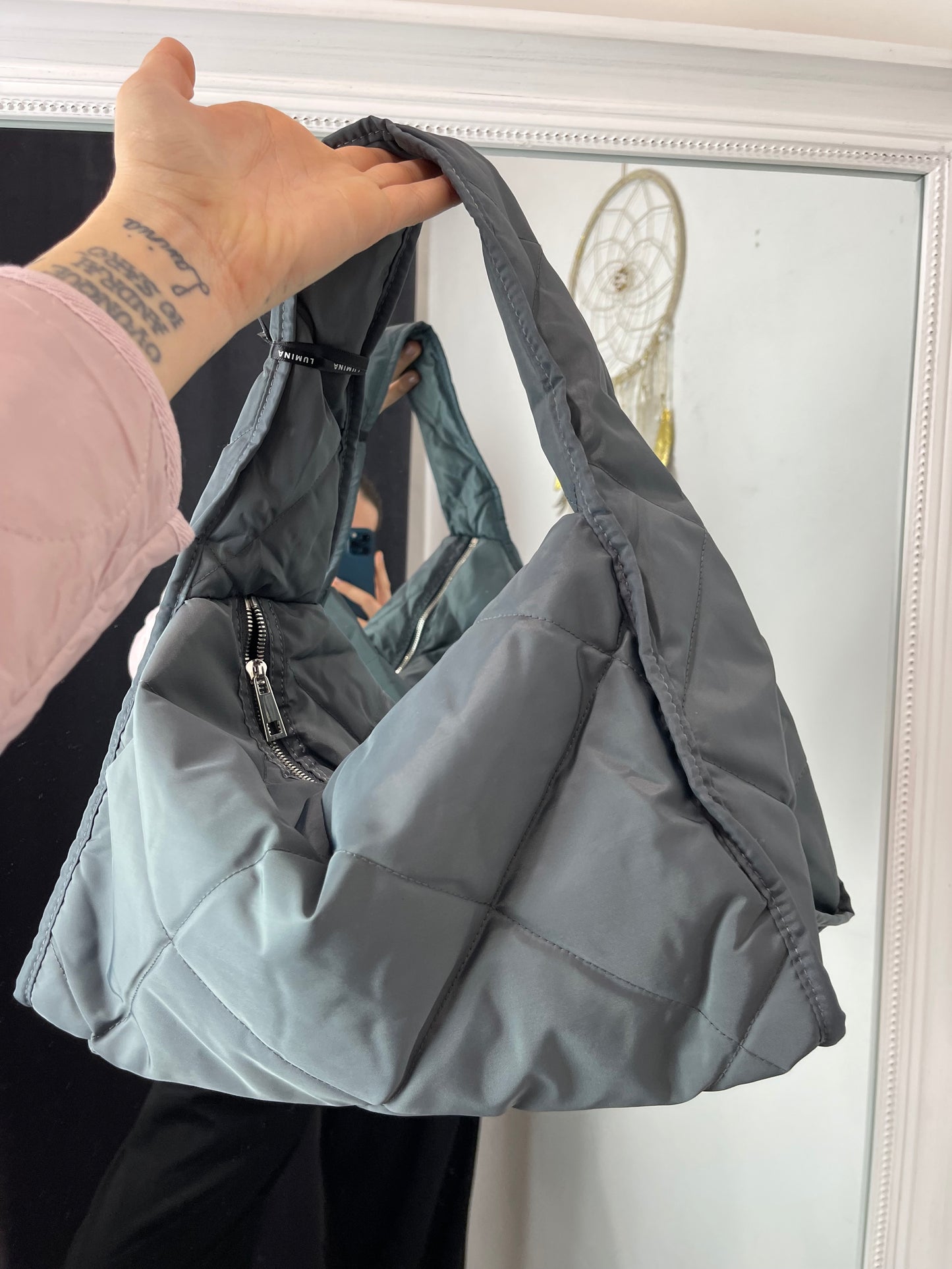 Borsa piumino grey