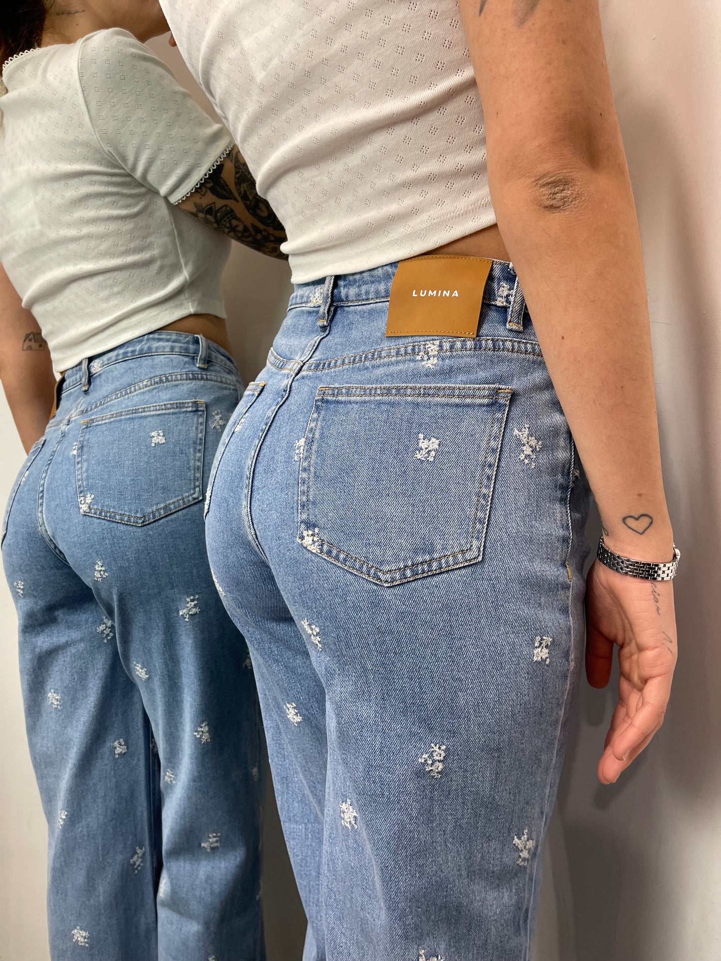 Jeans fiorellini LUMINA