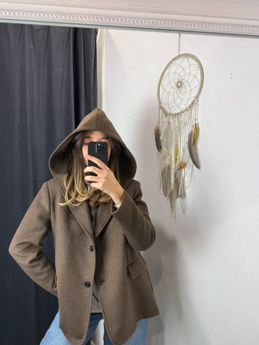 Cappotto Zimo marrone di lana