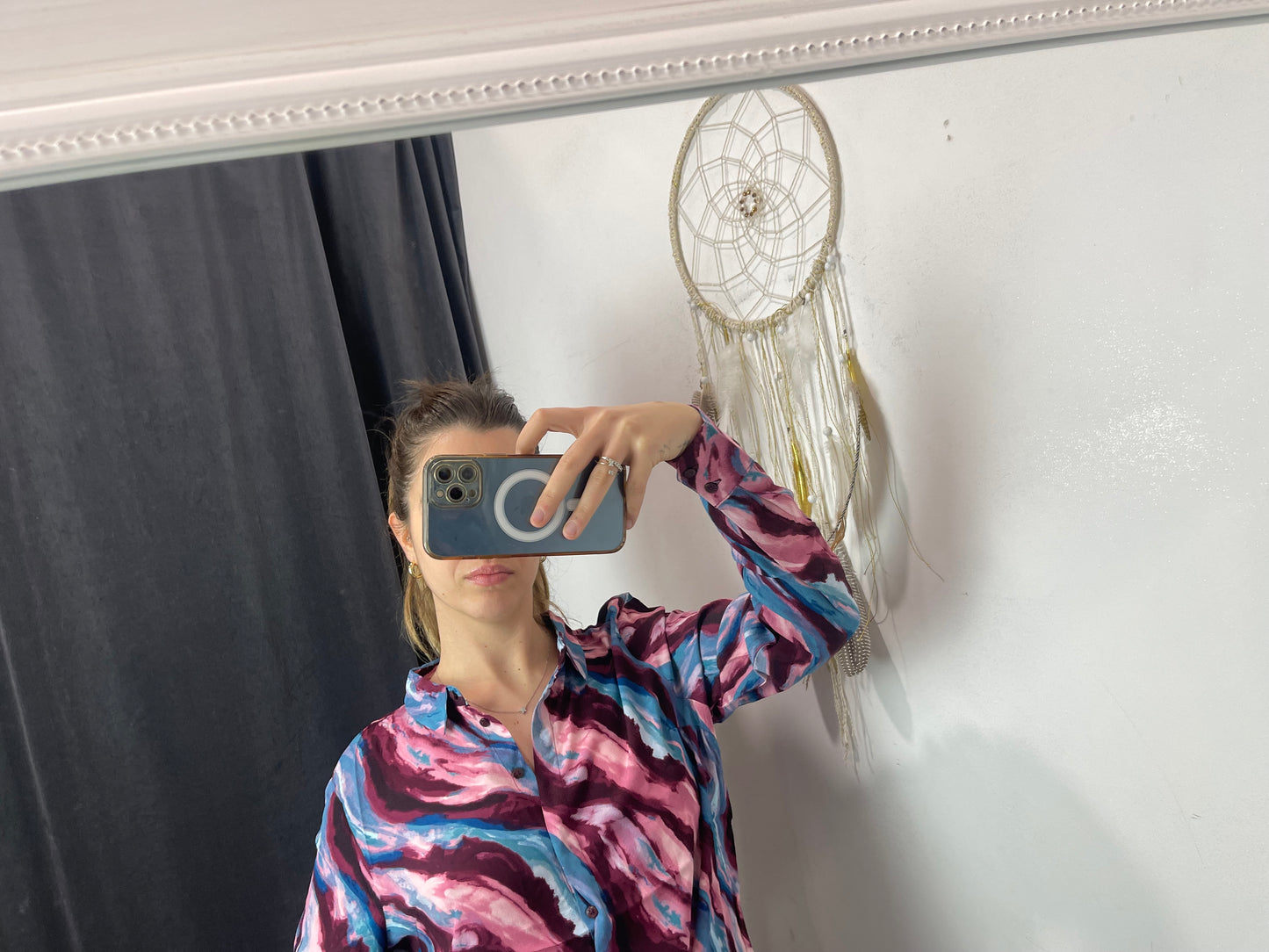 Camicia fantasia rosa / Sky ICHI