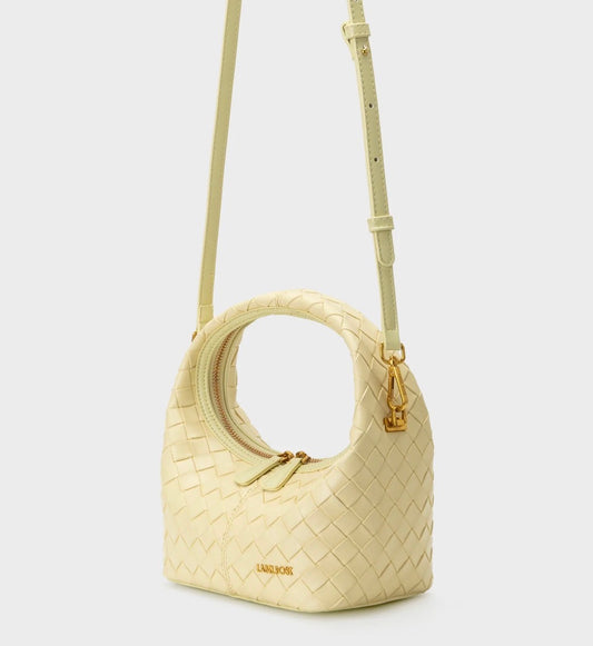 Borsa a mano WEAVE ICON - BUTTER YELLOW Label rose