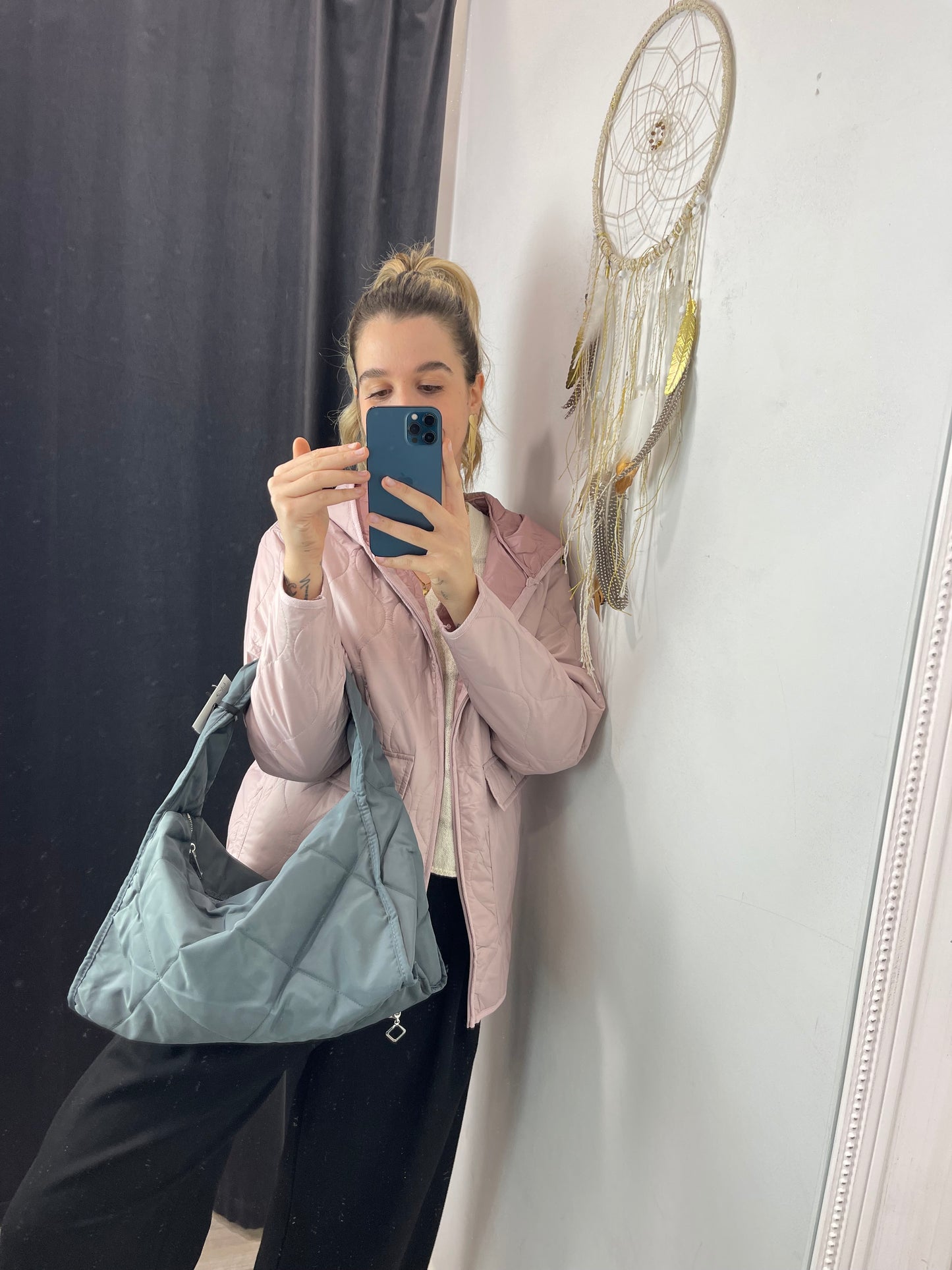 Borsa piumino grey