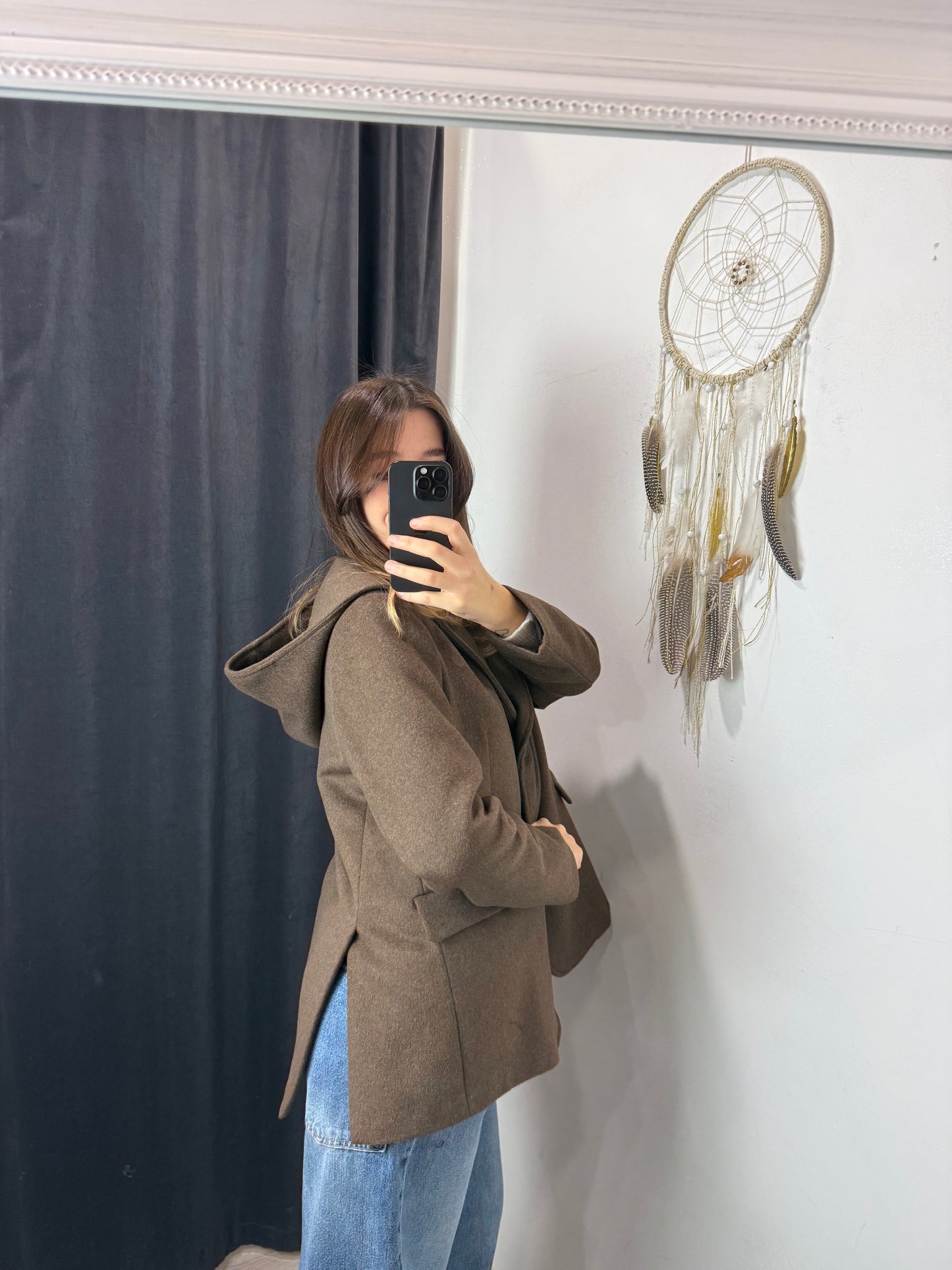 Cappotto Zimo marrone di lana