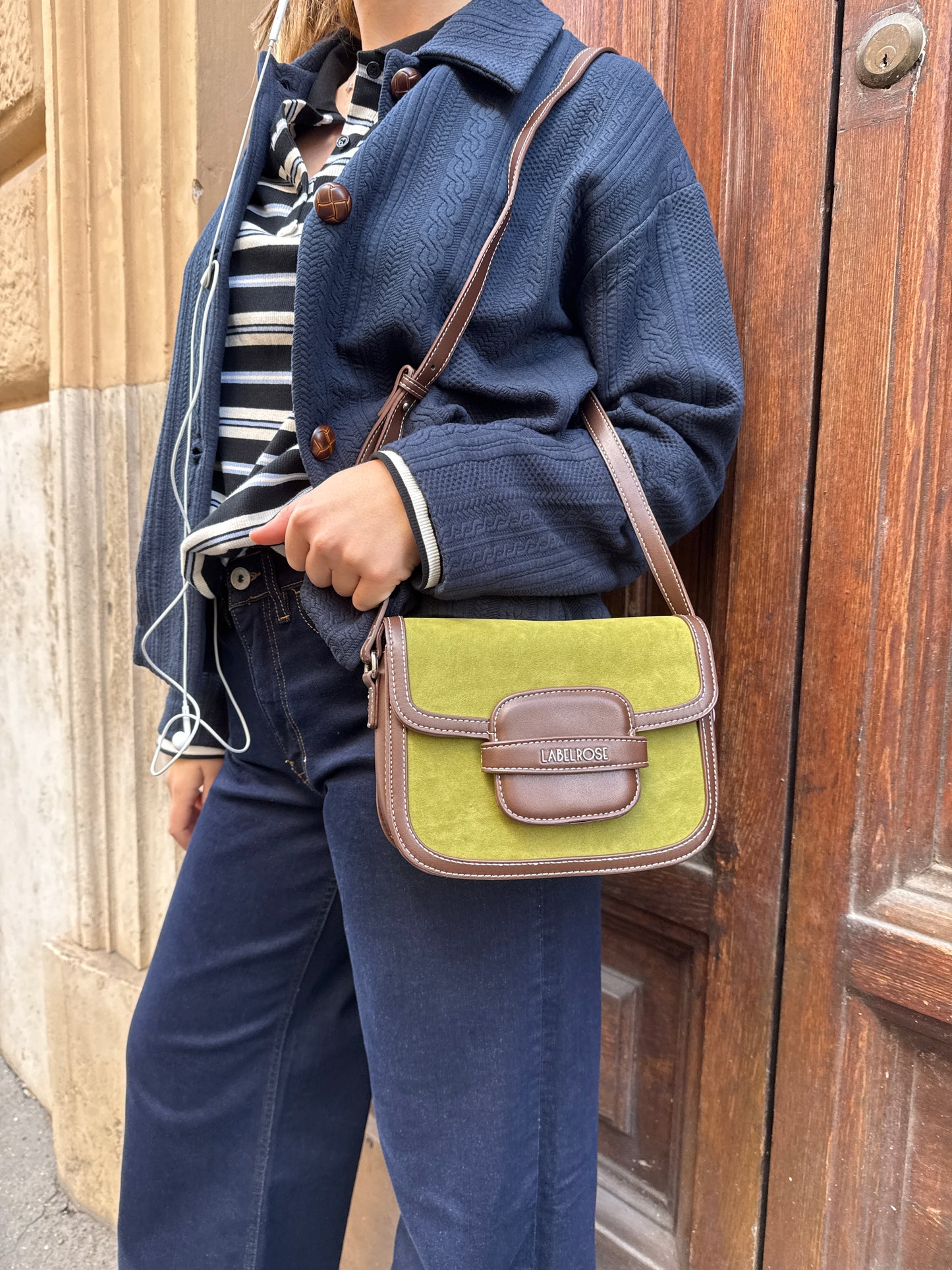 Borsa Addison Verde Label Rose