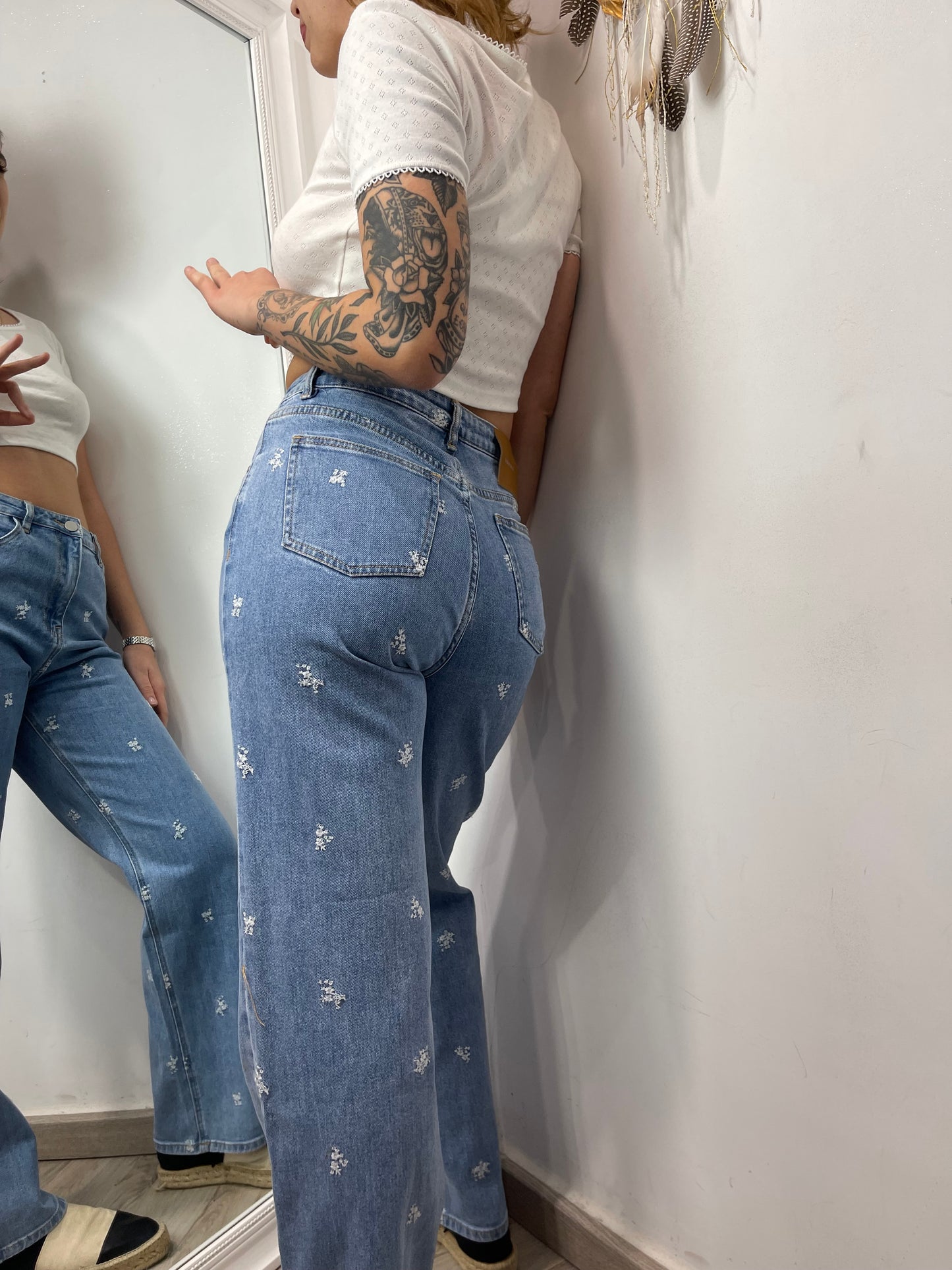 Jeans fiorellini LUMINA