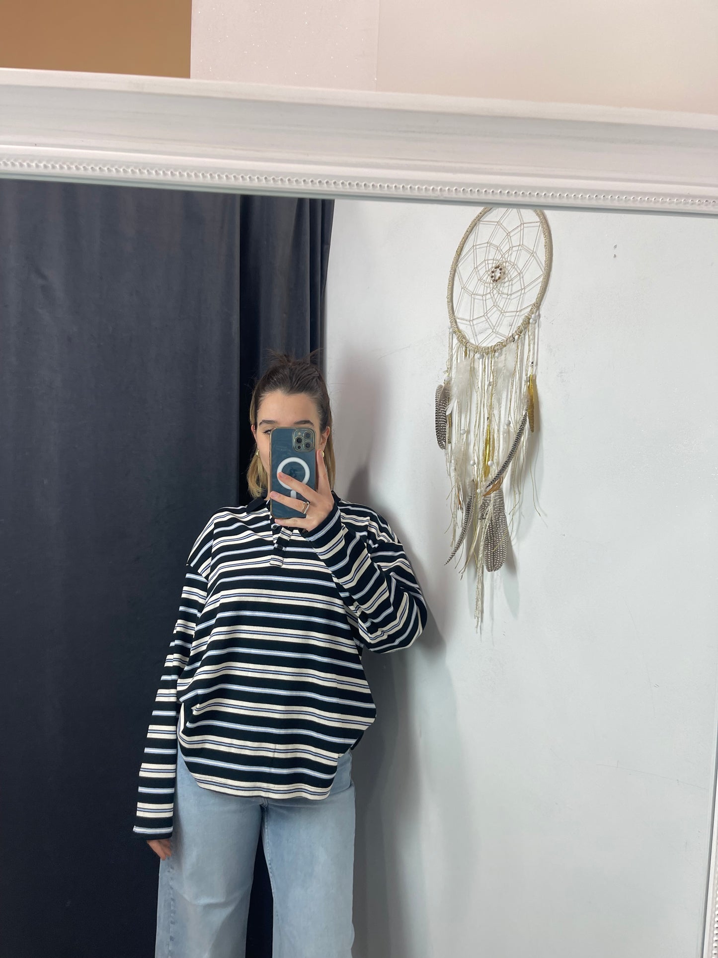Maglia polo righine cotone ICHI