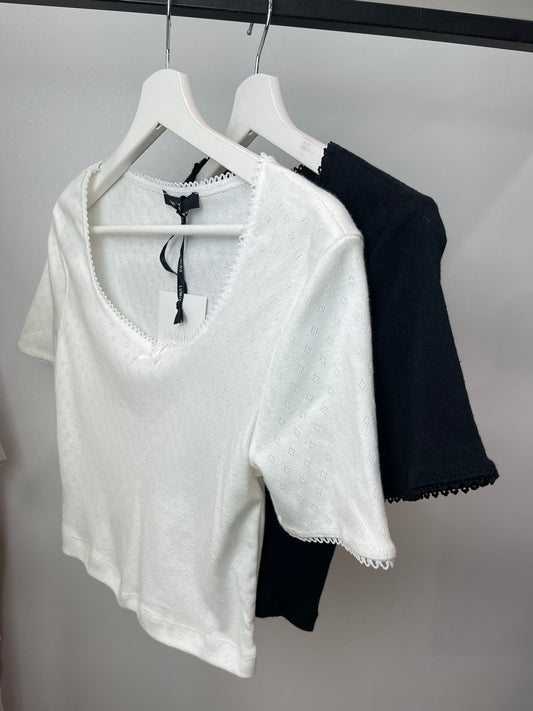 Crop t-shirt bianca