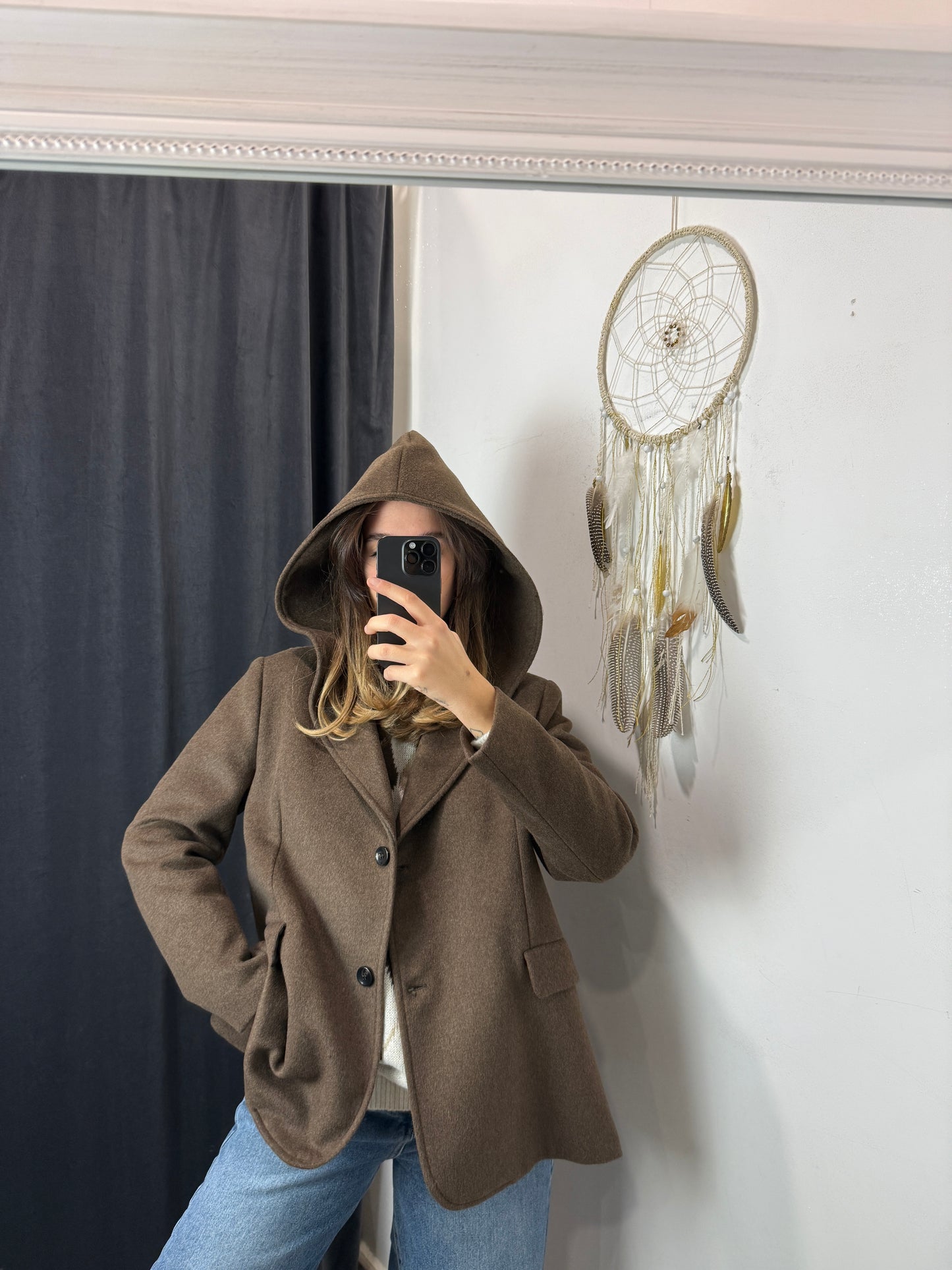 Cappotto Zimo marrone di lana