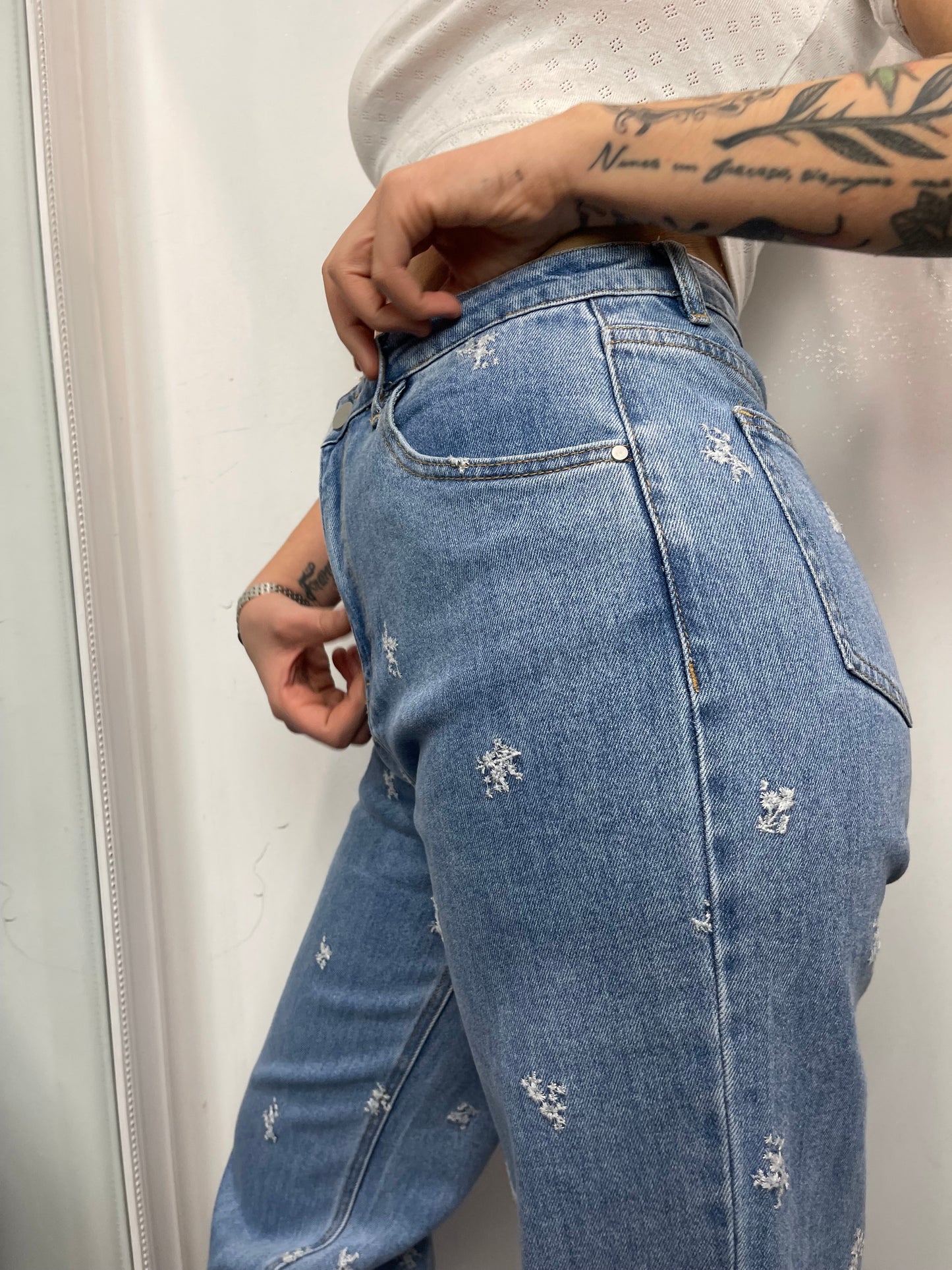Jeans fiorellini LUMINA