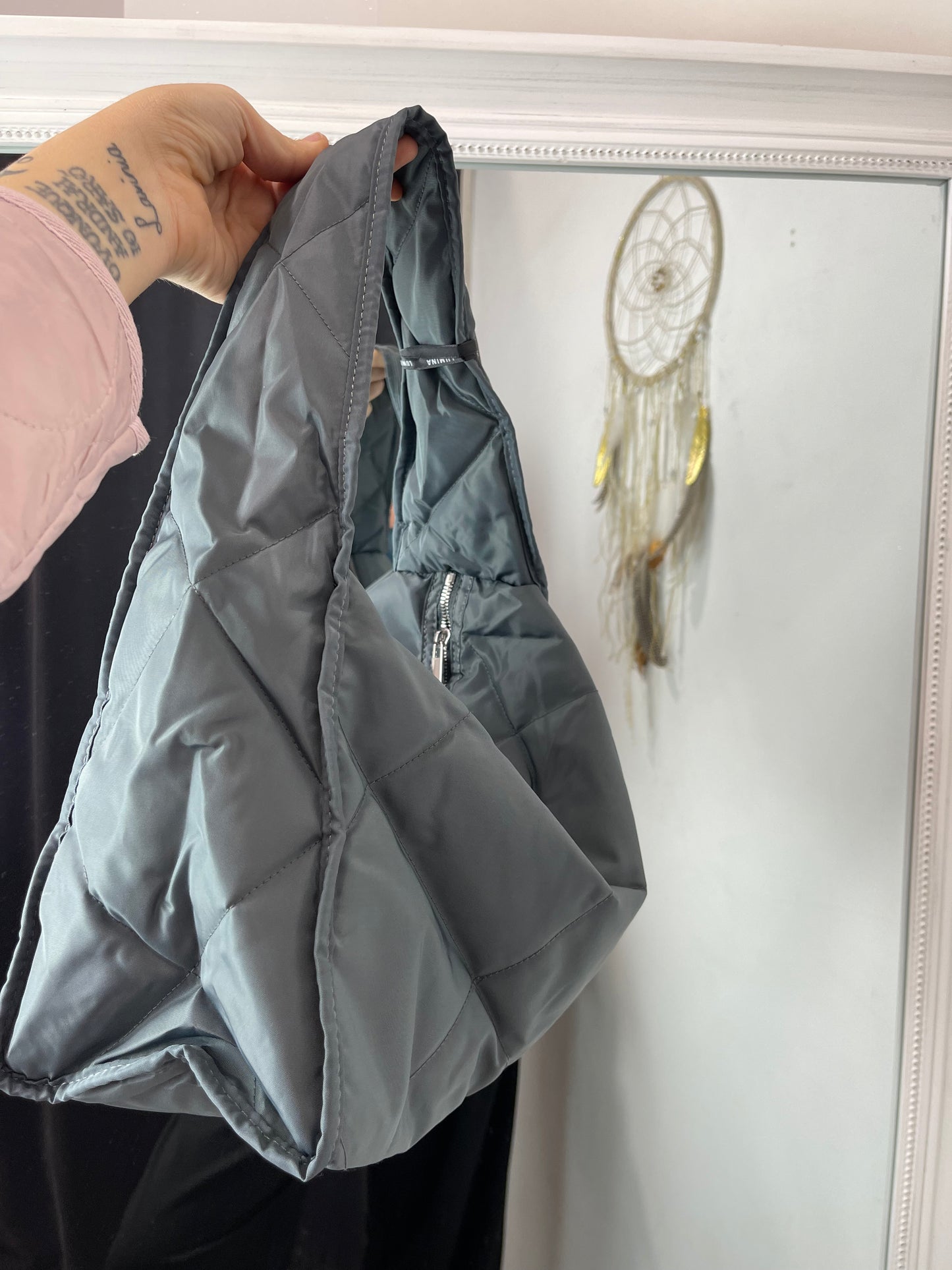 Borsa piumino grey