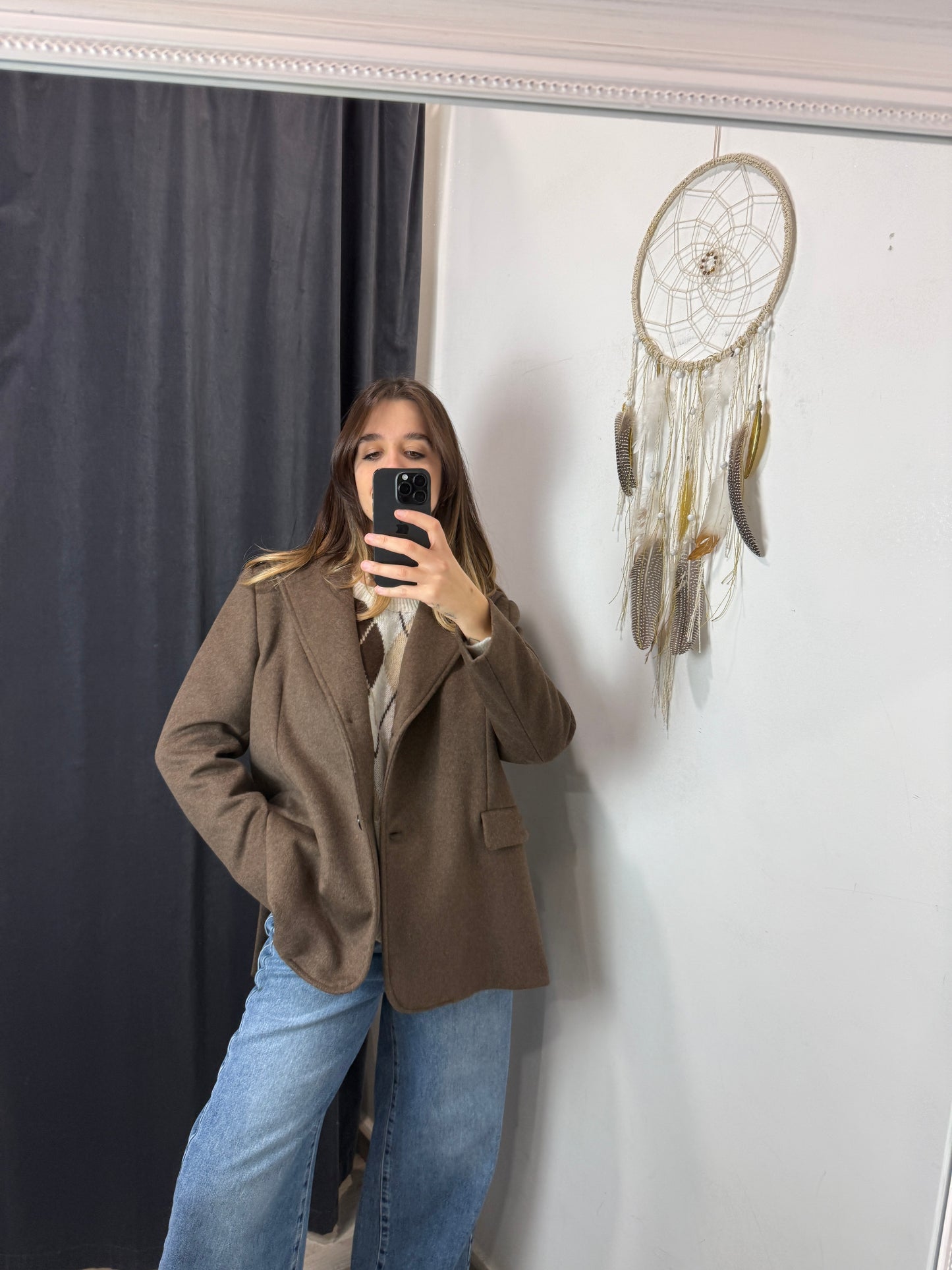Cappotto Zimo marrone di lana