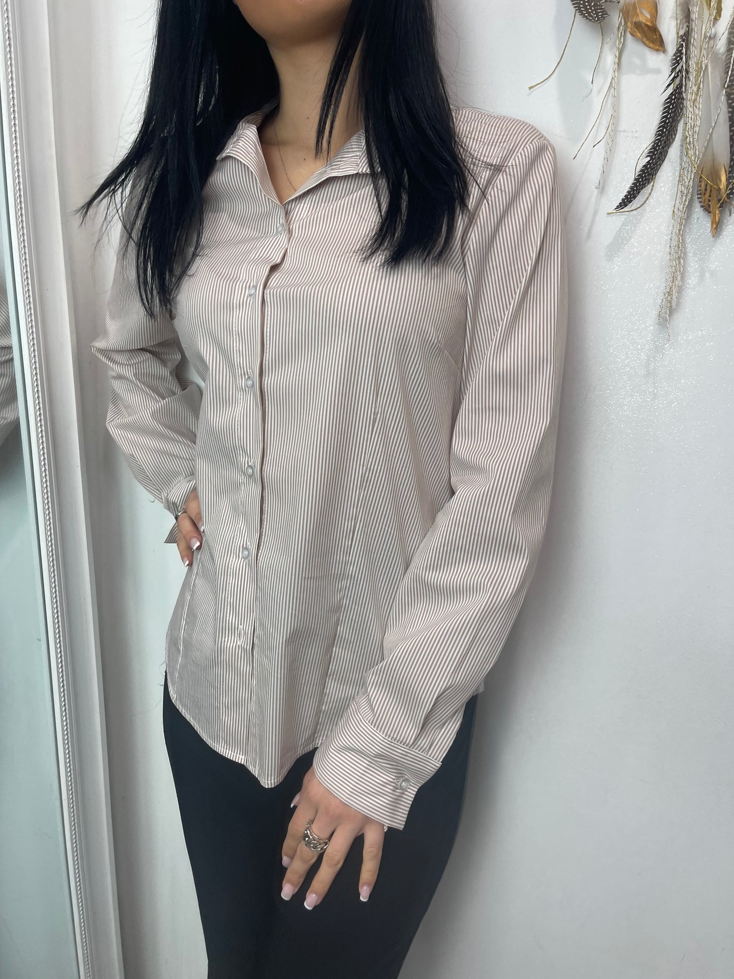 Camicia cotone righine