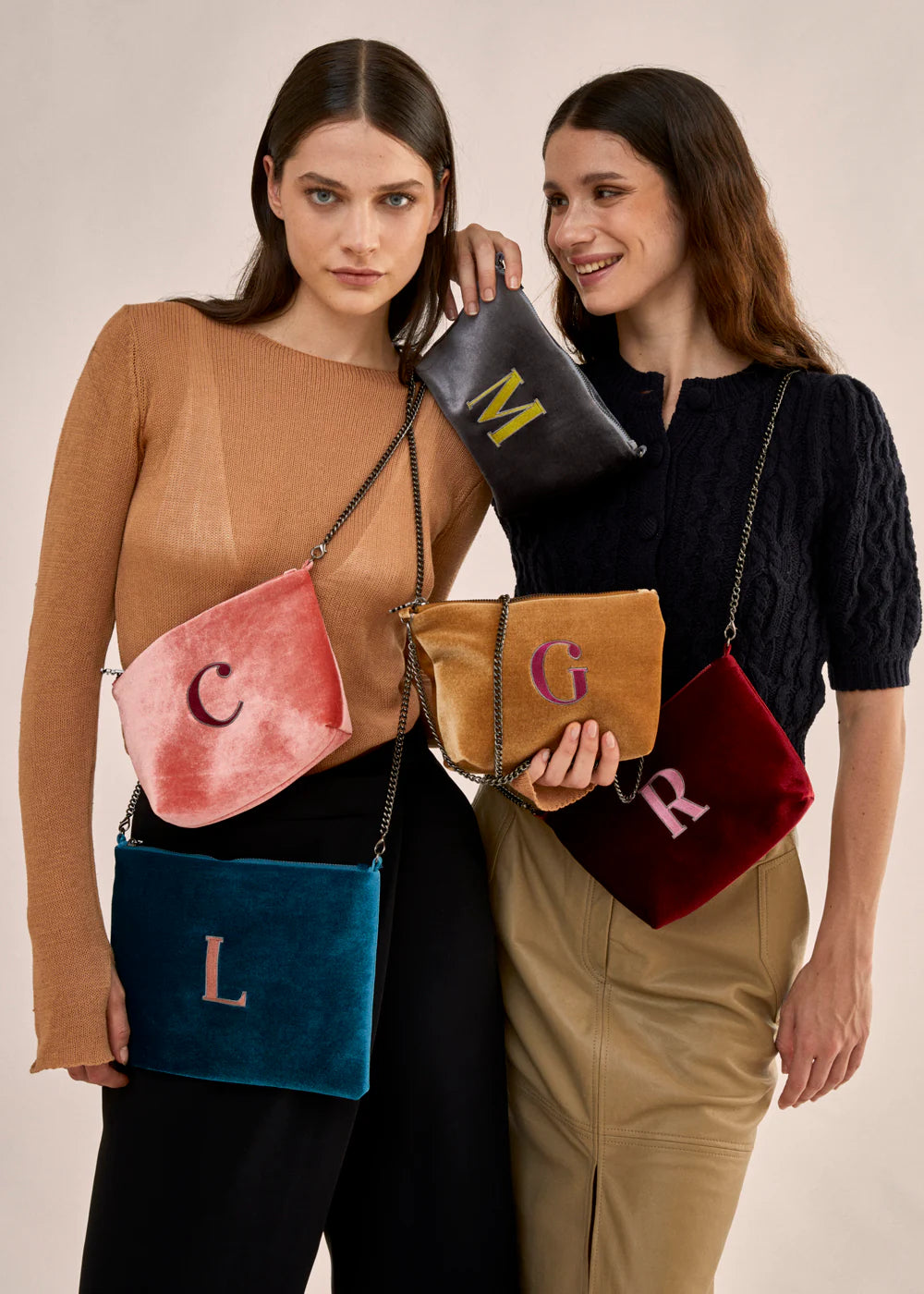 ALPHABET MINI BAG VELLUTO LETTERA + LETTERE